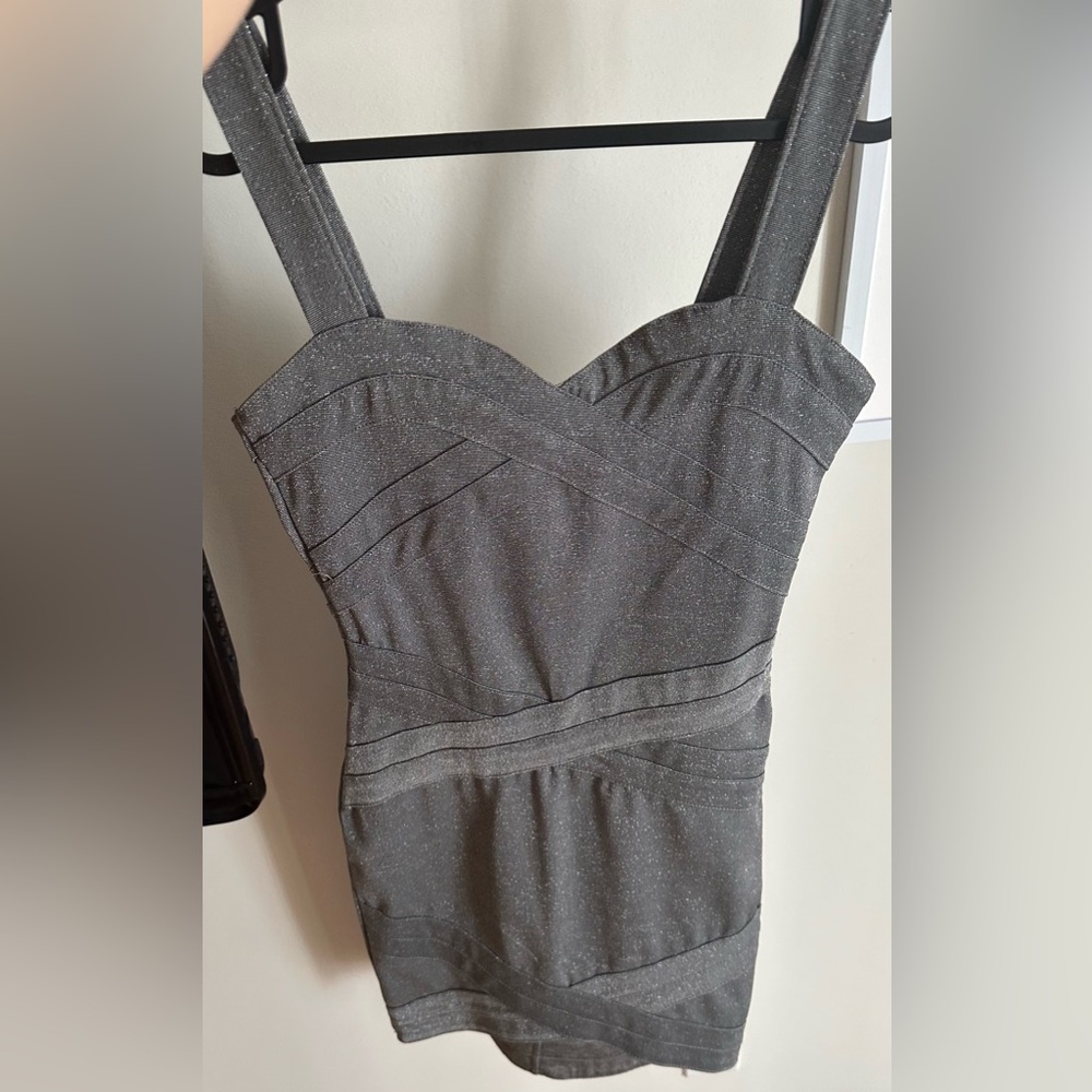 H&M Grey silver sparkle dress size 6